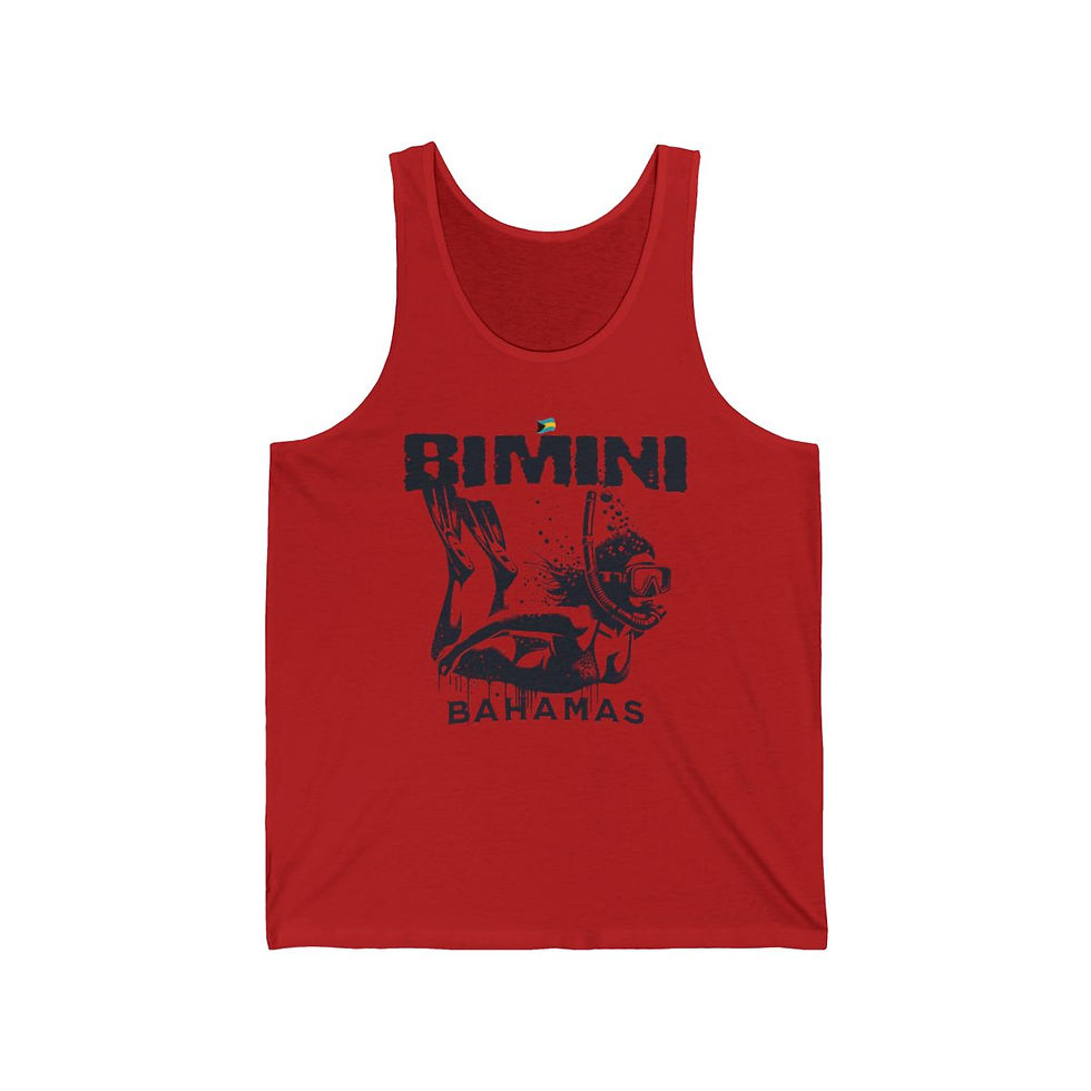Thumbnail: Bahamas Souvenir Gift : Bimini Bahamas Snorkeling Unisex Bahamas Tank Top