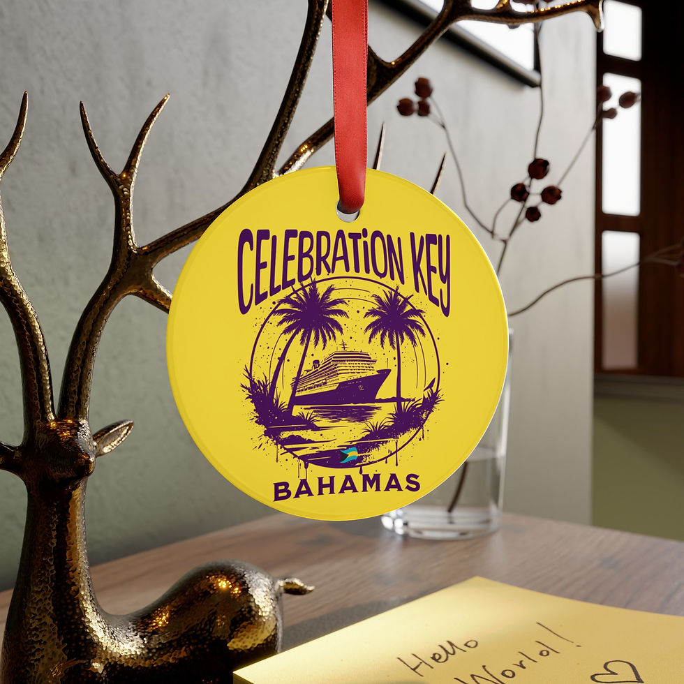 Thumbnail: Bahamas Souvenir Gift : Celebration Key Bahamas Cruise Bahamas Ornament