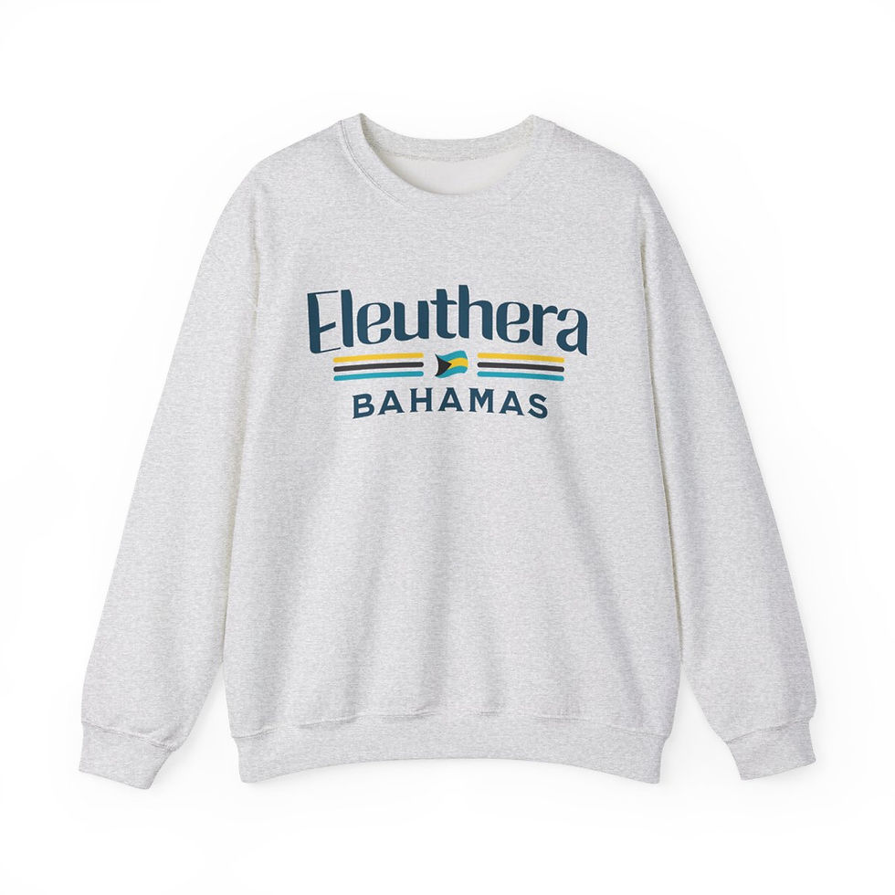 Thumbnail: Bahamas Souvenir Gift : Eleuthera Bahamas Flag Unisex Bahamas Sweatshirt