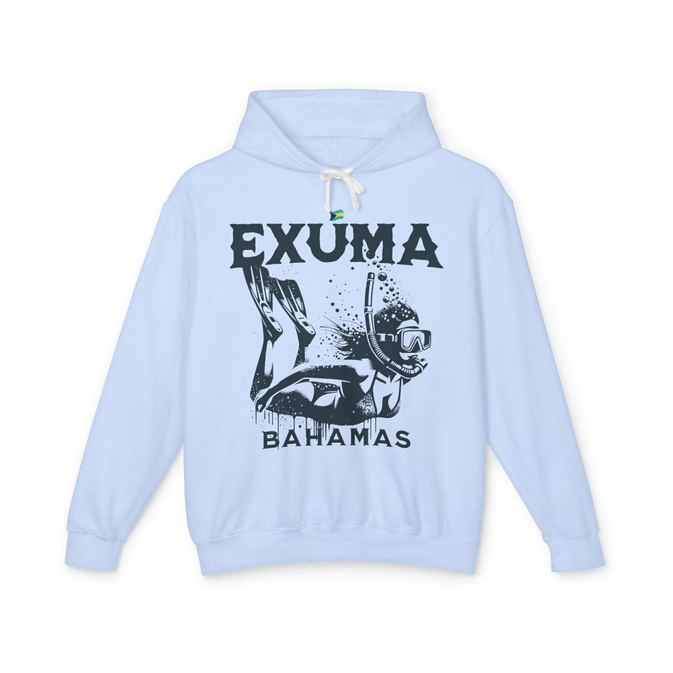 Thumbnail: Bahamas Souvenir Gift : Exuma Bahamas Snorkeling Unisex Bahamas Hoodie