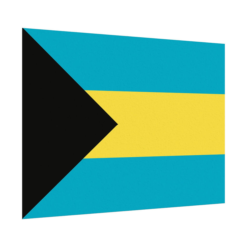 Thumbnail: Bahamas Wall Art Prints : Textured Watercolor Matte Bahamas Flag Poster : Gift