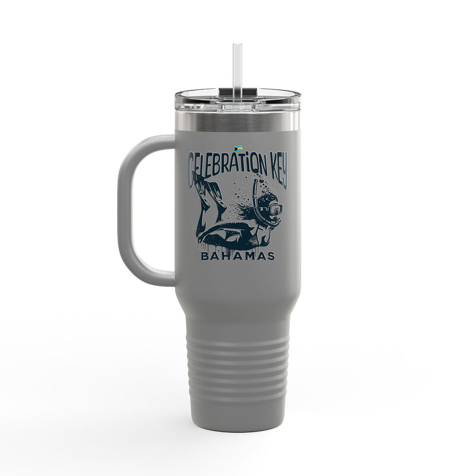 Thumbnail: Bahamas Souvenir Gift : Celebration Key Snorkeling Bahamas Tumbler Travel Mug