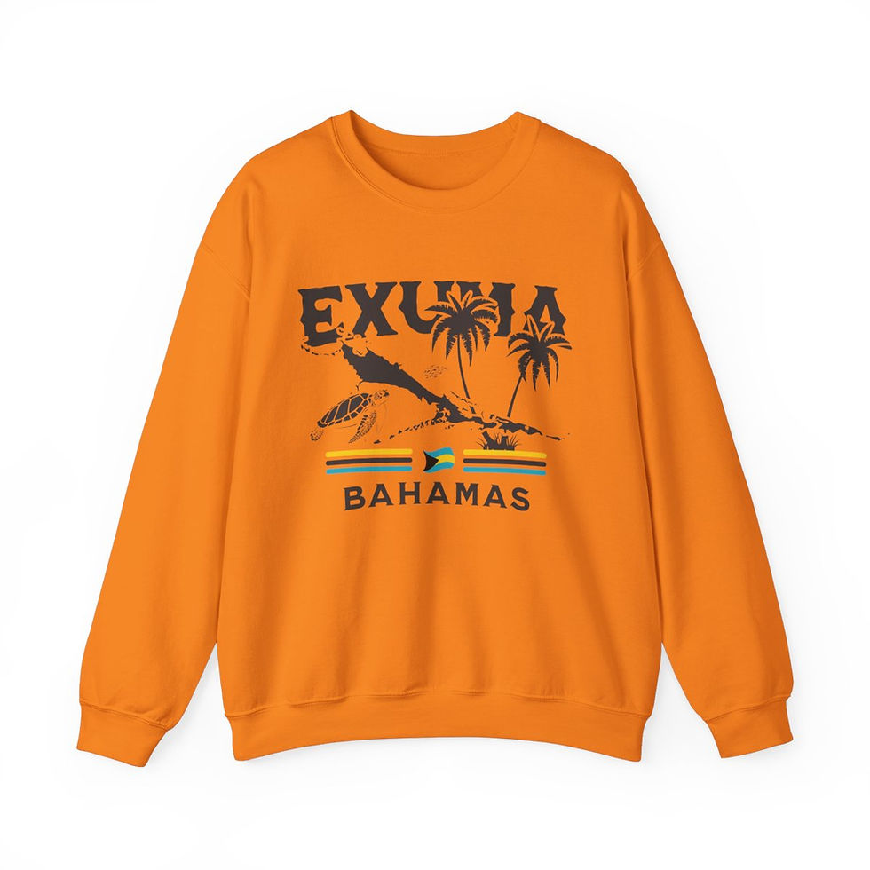 Thumbnail: Bahamas Souvenir Gift : Exuma Bahamas Island Unisex Bahamas Sweatshirt
