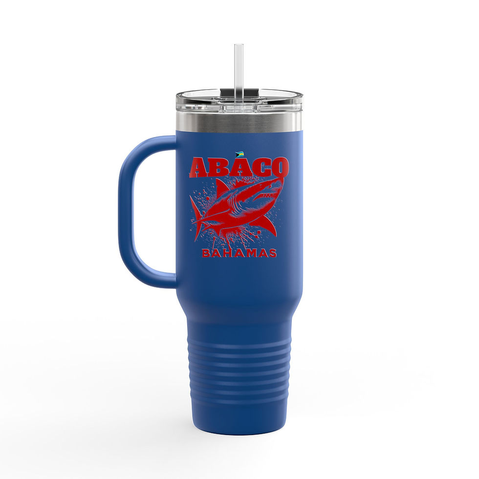 Thumbnail: Bahamas Souvenir Gift : Abaco Bahamas Shark Bahamas Tumbler Travel Mug