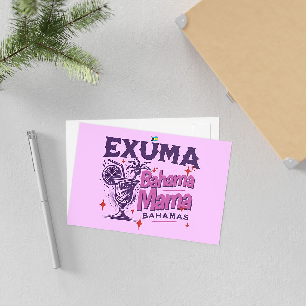 Thumbnail: Bahamas Postcard : Exuma Bahamas Bahama Mama : Bahamas Souvenir Gift