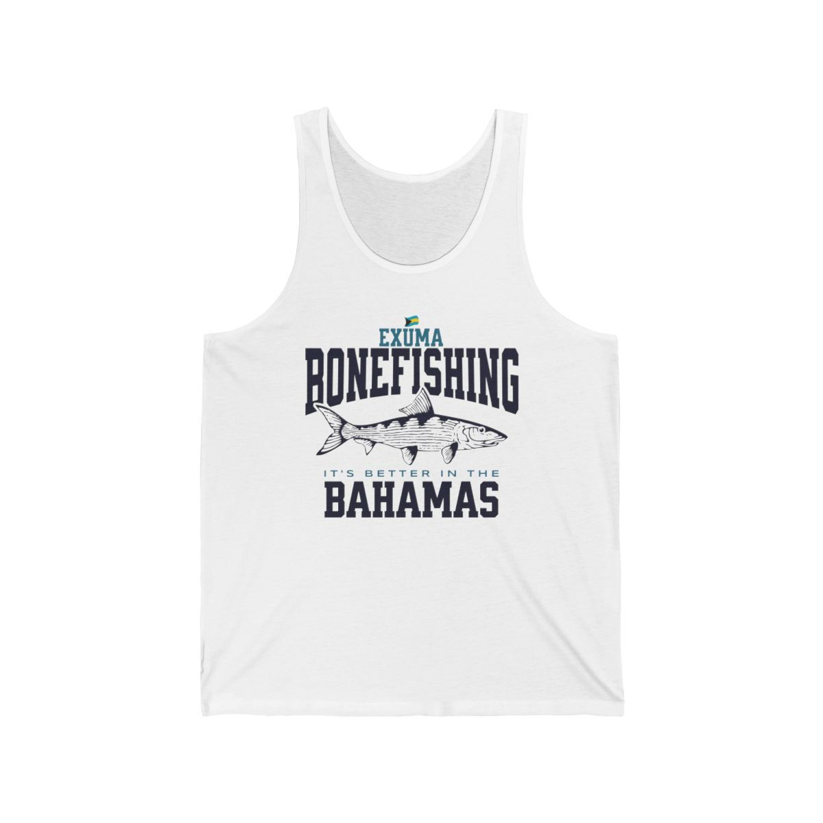 Bahamas Souvenir Gift : Exuma Bahamas Bonefishing Unisex Bahamas Tank Top