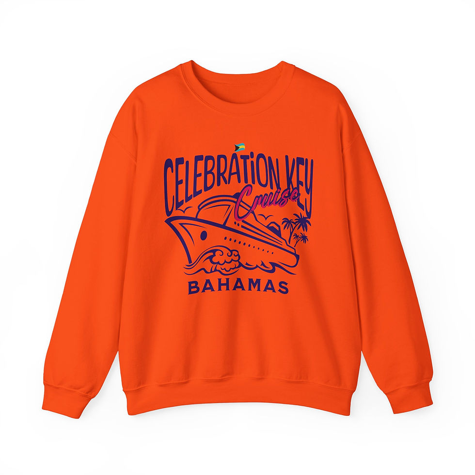 Thumbnail: Bahamas Souvenir Gift : Celebration Key Bahamas Cruise Unisex Bahamas Sweatshirt