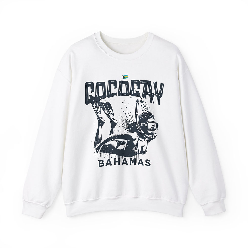 Thumbnail: Bahamas Souvenir Gift : CocoCay Snorkeling Unisex Bahamas Sweatshirt
