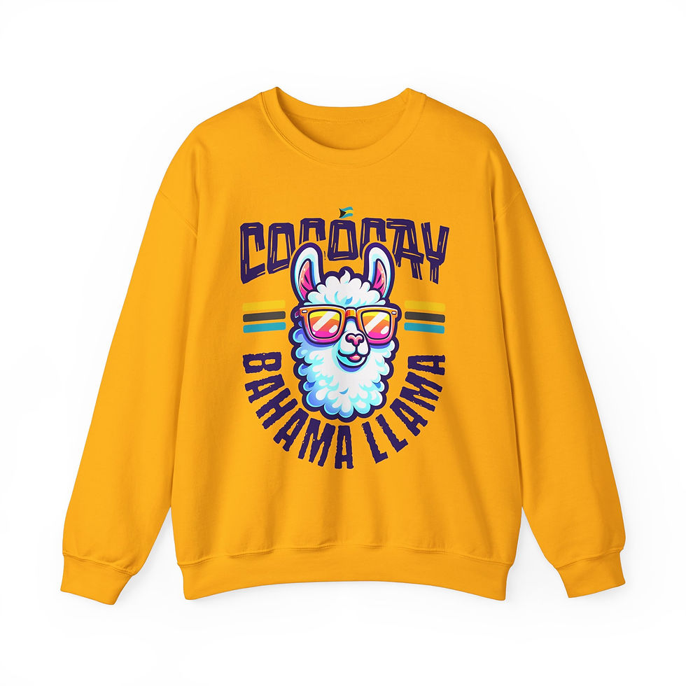 Thumbnail: Bahamas Souvenir Gift : CocoCay Bahama Llama Unisex Bahamas Sweatshirt