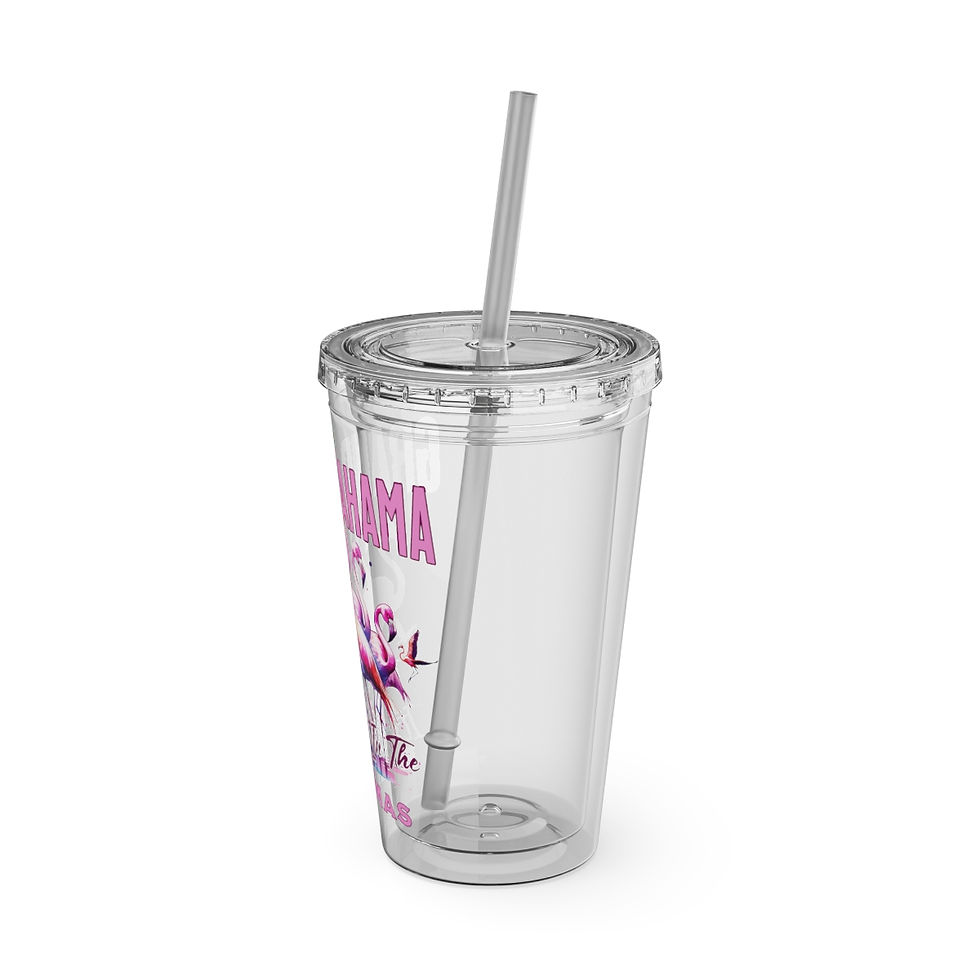 Thumbnail: Bahamas Souvenir Gift : Grand Bahama Bahamas Flamingo Bahamas Tumbler With Straw