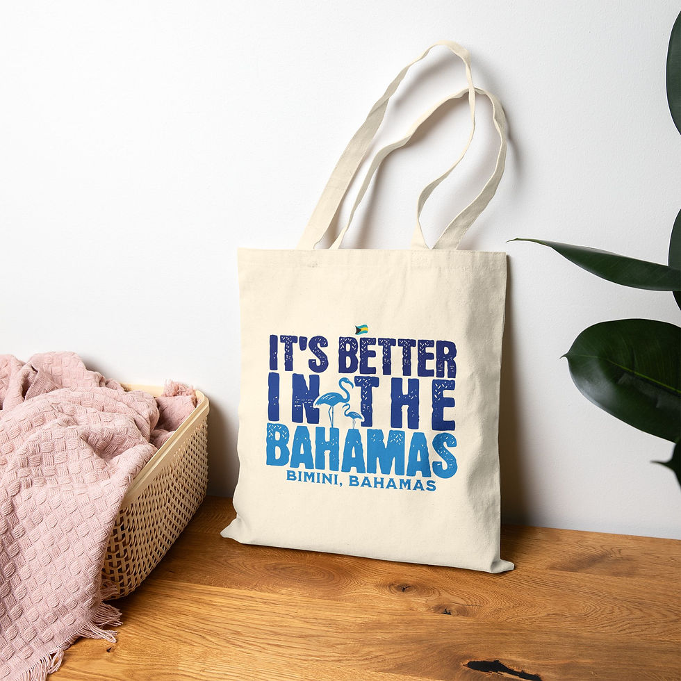 Thumbnail: Bahamas Souvenir Gift : Bimini Bahamas It's Better In The Bahamas Tote Bag