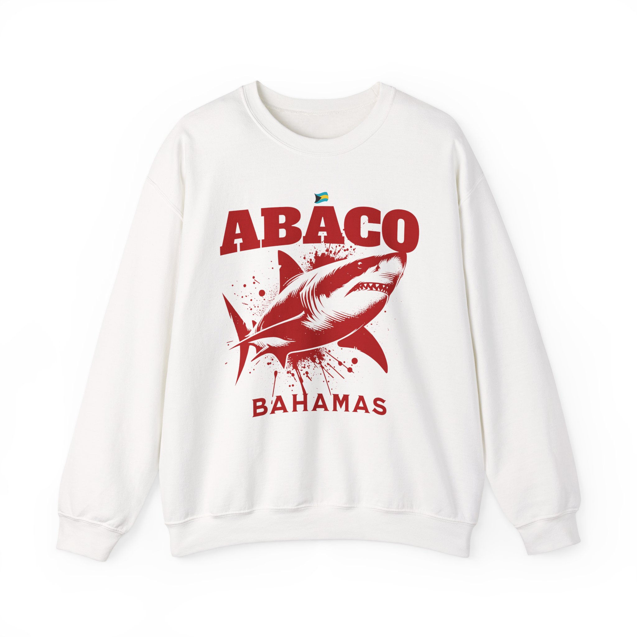 Bahamas Souvenir Gift : Abaco Bahamas Shark Unisex Bahamas Sweatshirt