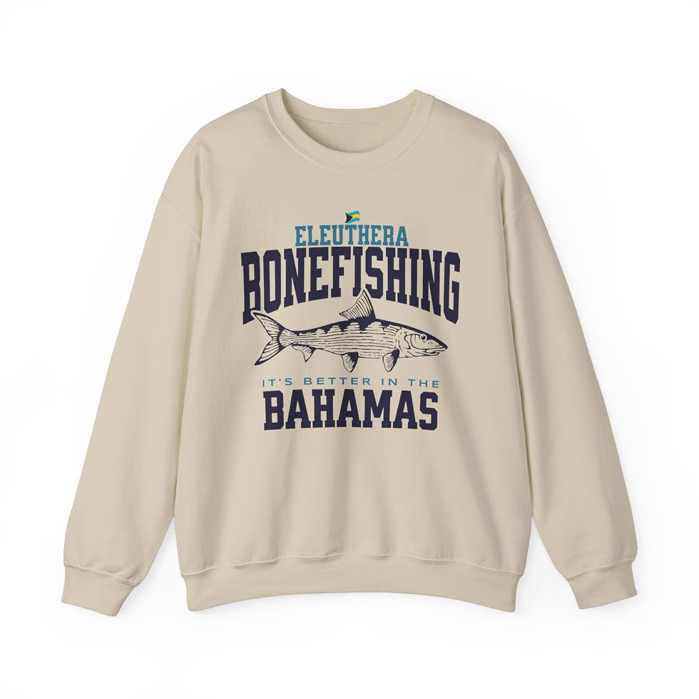 Thumbnail: Bahamas Souvenir Gift : Eleuthera Bonefishing Bonefish Unisex Bahamas Sweatshirt