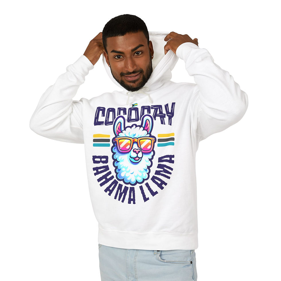 Thumbnail: Bahamas Souvenir Gift : CocoCay Bahamas Bahama Llama Unisex Bahamas Hoodie