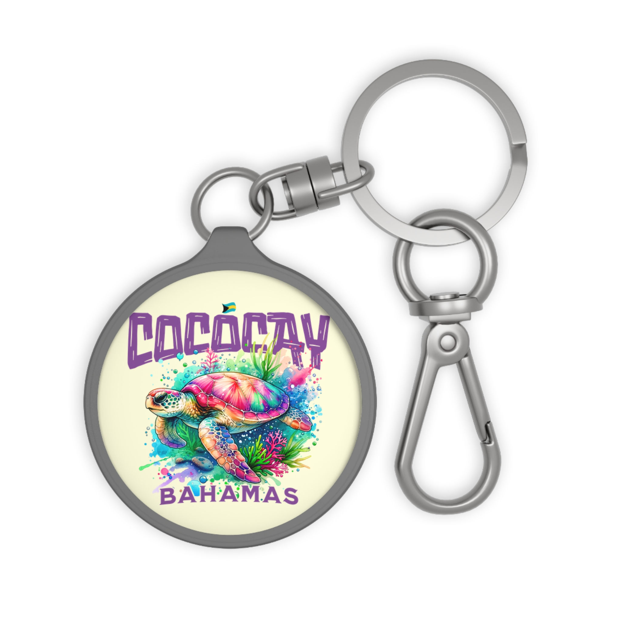 Bahamas Souvenir Gift : CocoCay Bahamas Sea Turtle Bahamas Keychain