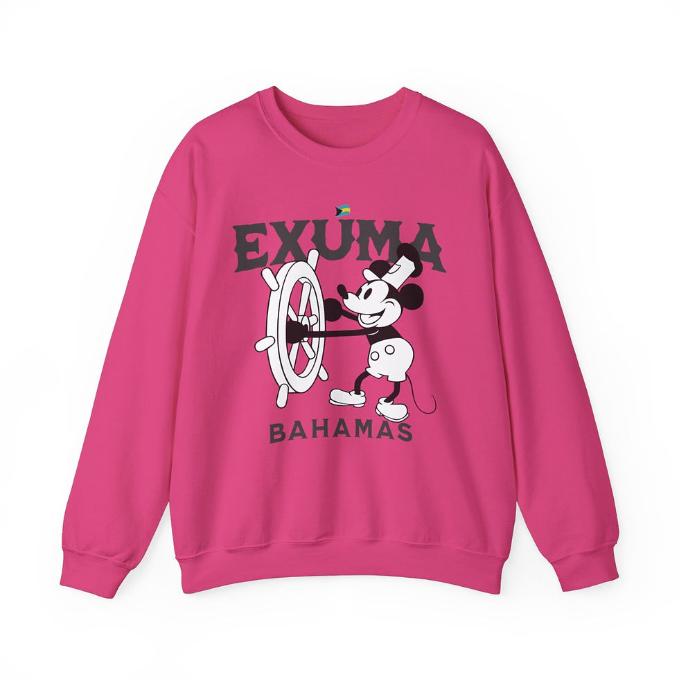 Thumbnail: Bahamas Souvenir Gift : Exuma Bahamas Unisex Bahamas Sweatshirt