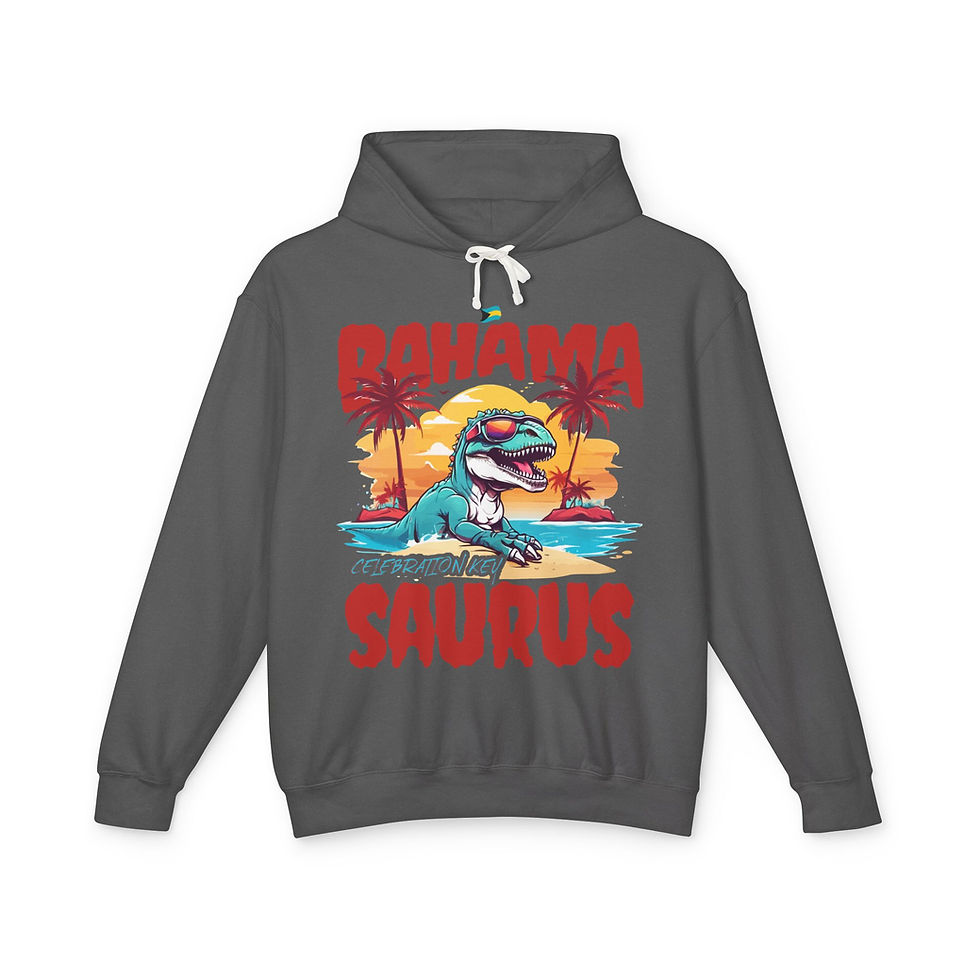 Thumbnail: Bahamas Souvenir Gift Celebration Key Bahama Saurus T-Rex Unisex Bahamas Hoodie