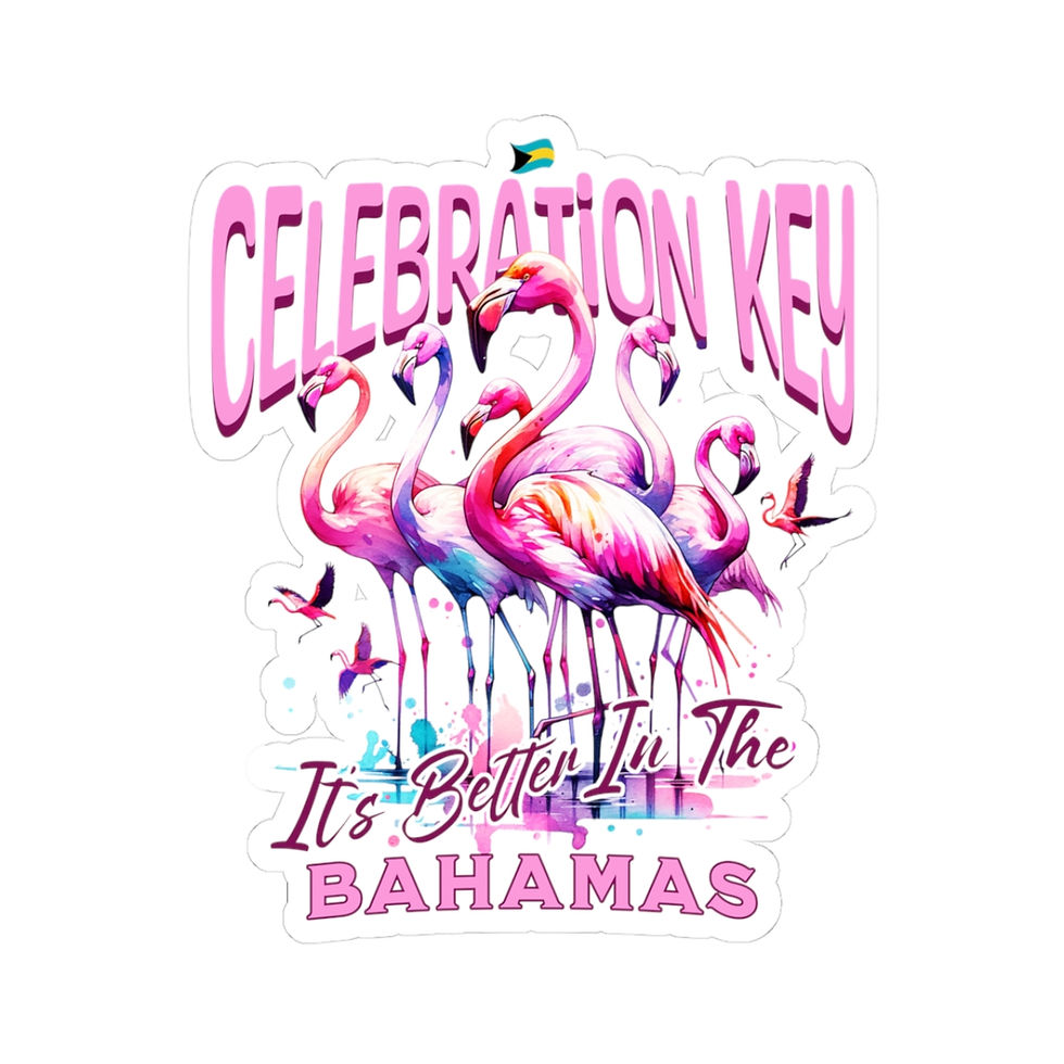 Thumbnail: Bahamas Souvenir Gift : Celebration Key Bahamas Flamingo Bahamas Sticker