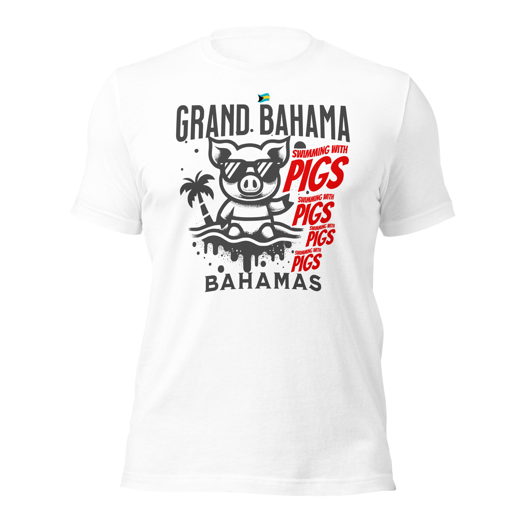 Bahamas Souvenir Gift : Grand Bahama Bahamas Swimming Pigs Unisex Bahamas Shirt