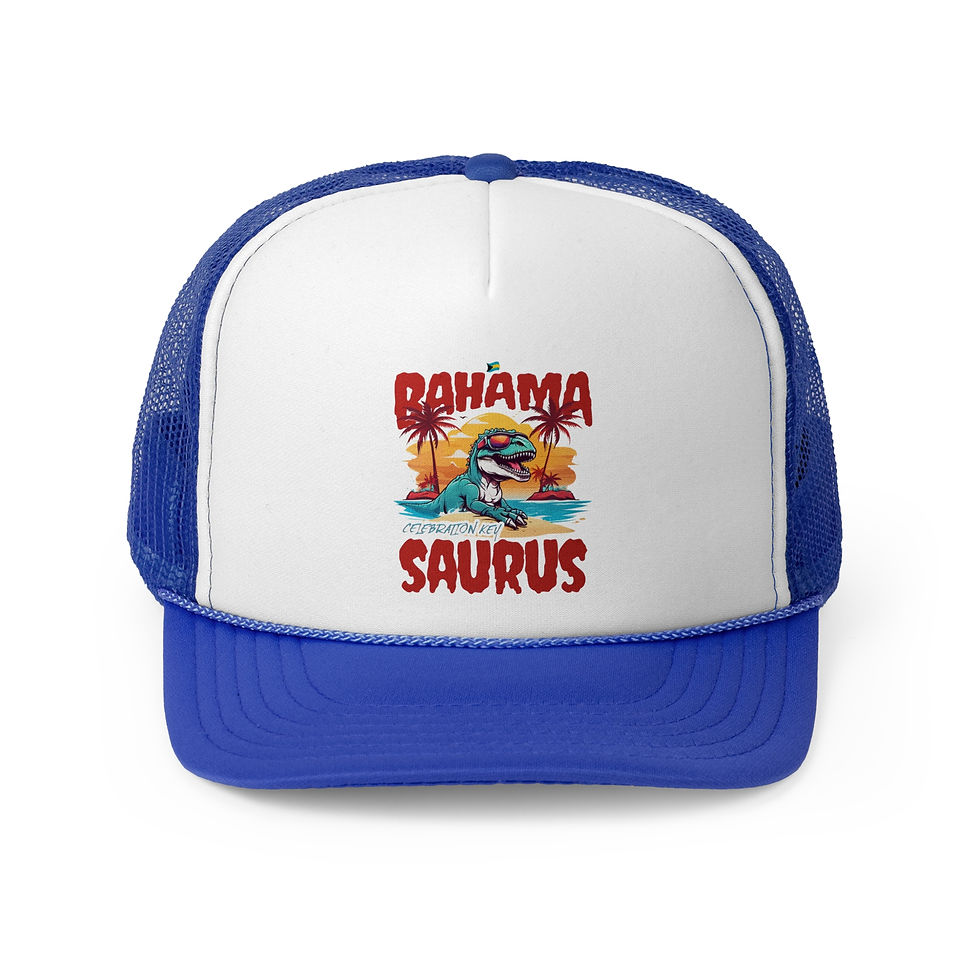 Thumbnail: Bahamas Souvenir Gift : Celebration Key Bahamas Bahama Saurus T-Rex Bahamas Hat