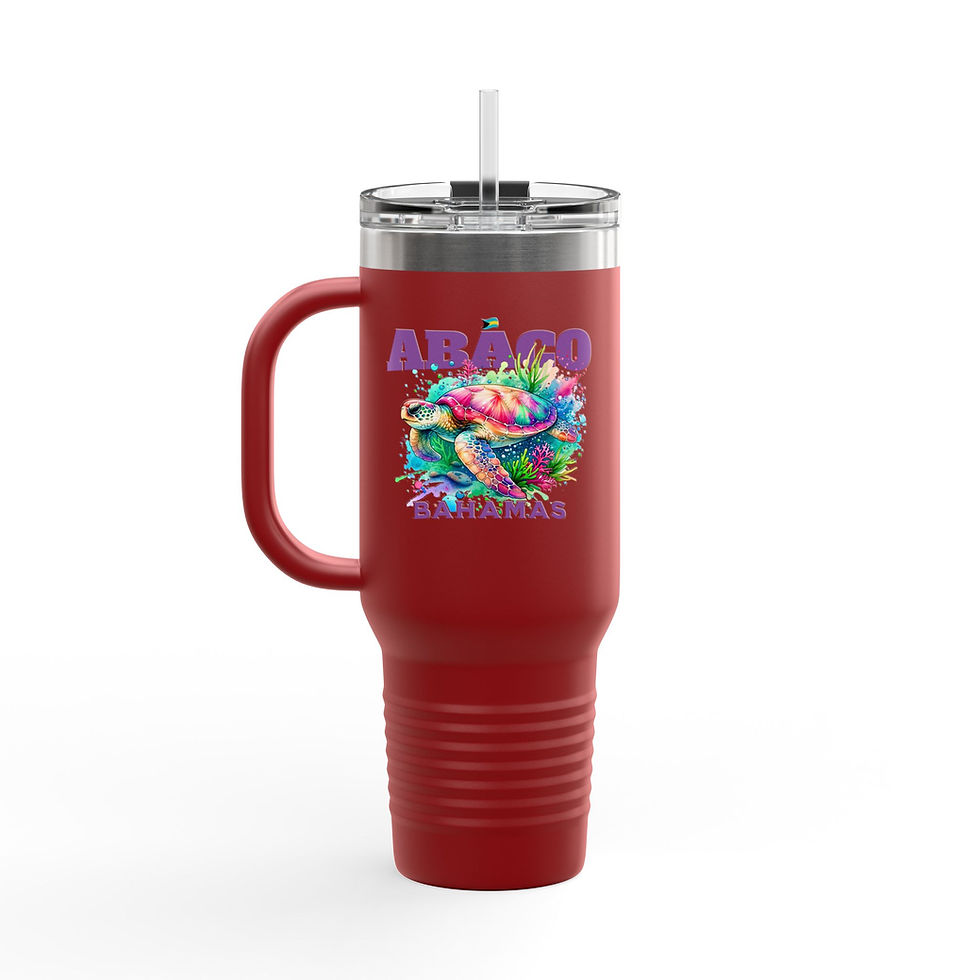 Thumbnail: Bahamas Souvenir Gift : Abaco Sea Turtle Bahamas Tumbler Travel Mug