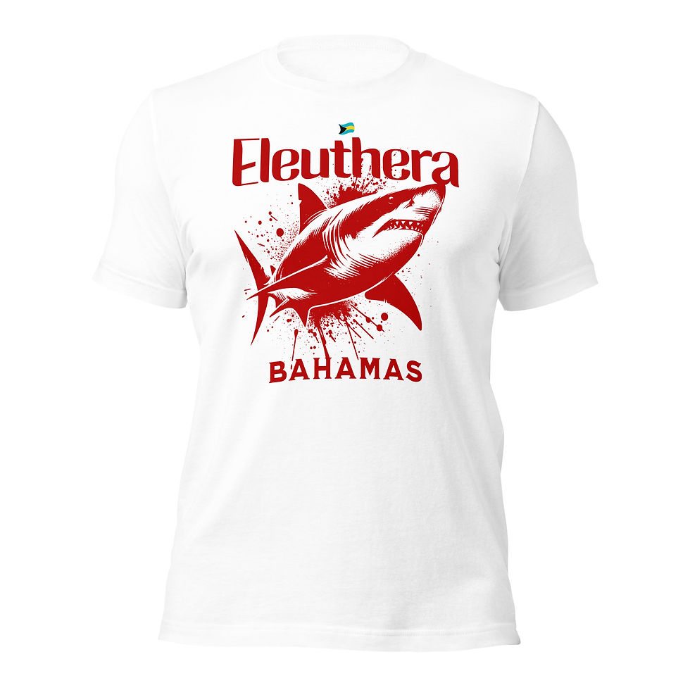 Bahamas Souvenir Gift : Eleuthera Bahamas Shark Unisex Bahamas Shirt