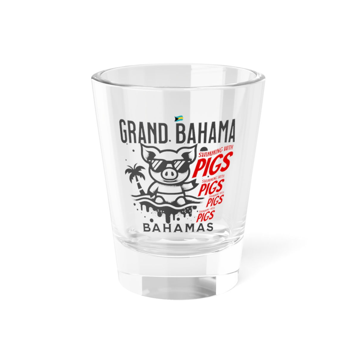 Bahamas Souvenir Gift : Grand Bahama Bahamas Swimming Pigs Bahamas Shot Glass