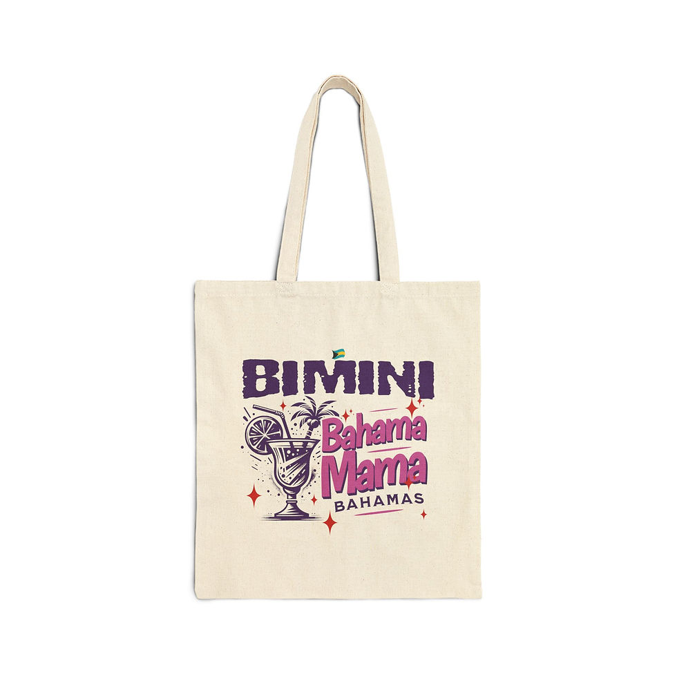 Thumbnail: Bahamas Souvenir Gift : Bimini Bahamas Bahama Mama Bahamas Tote Bag