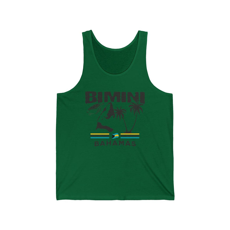 Thumbnail: Bahamas Souvenir Gift : Bimini Bahamas Island Unisex Bahamas Tank Top
