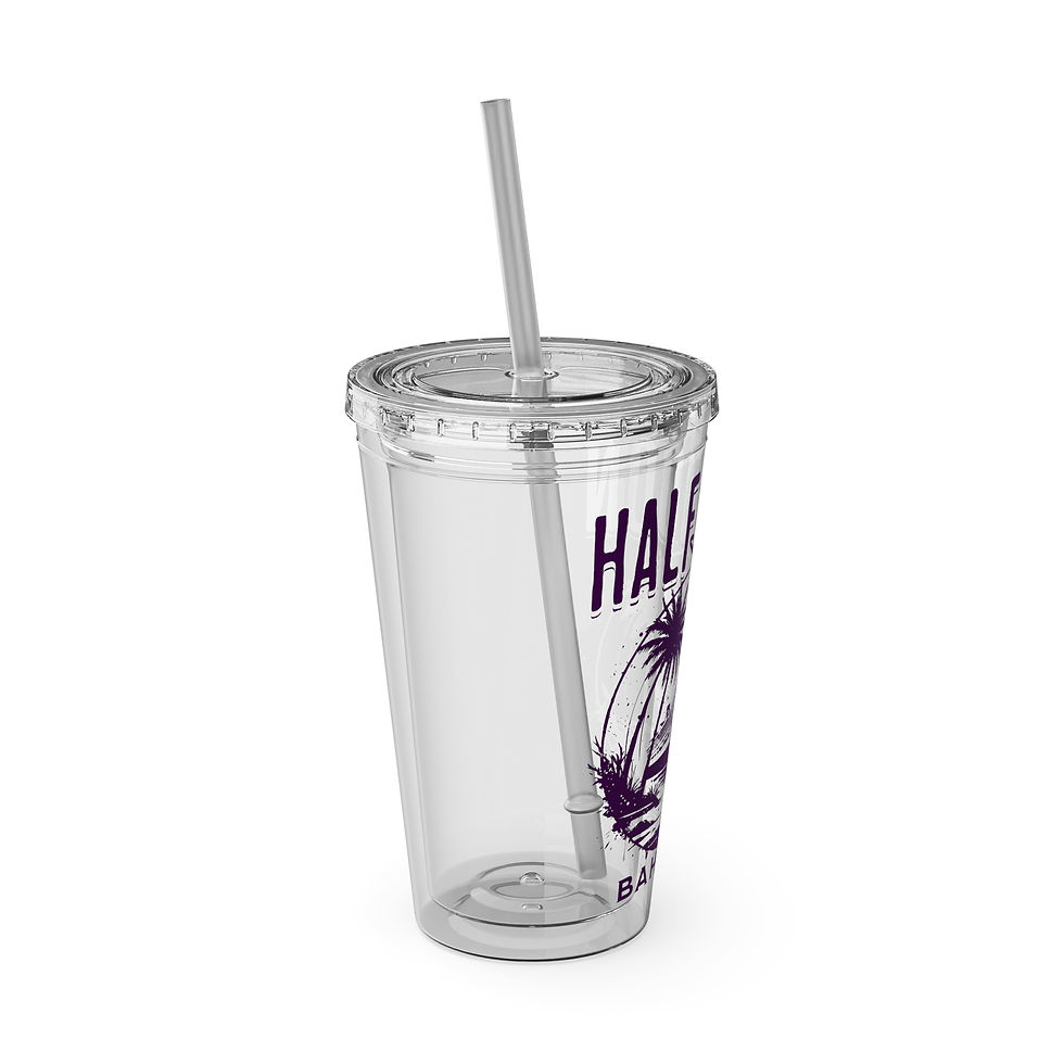 Thumbnail: Bahamas Souvenir Gift : Half Moon Cay Bahamas Island Bahamas Tumbler With Straw
