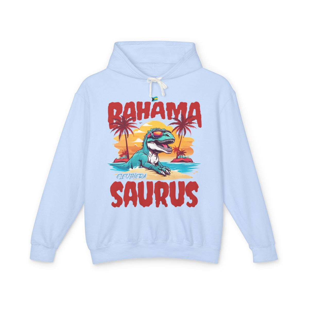 Bahamas Souvenir Gift : Eleuthera Bahama Saurus T-Rex Unisex Bahamas Hoodie