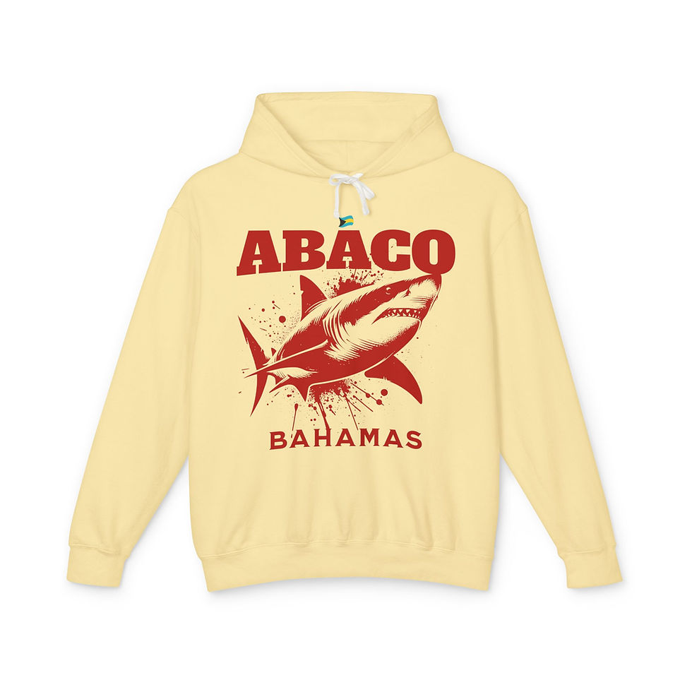 Thumbnail: Bahamas Souvenir Gift : Abaco Bahamas Shark Unisex Bahamas Hoodie