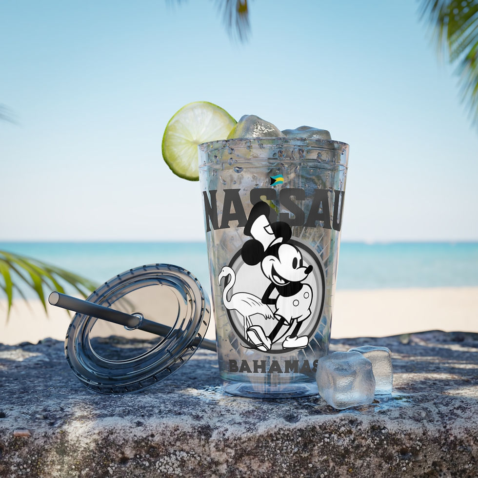 Thumbnail: Bahamas Souvenir Gift : Nassau Bahamas Tumbler With Straw