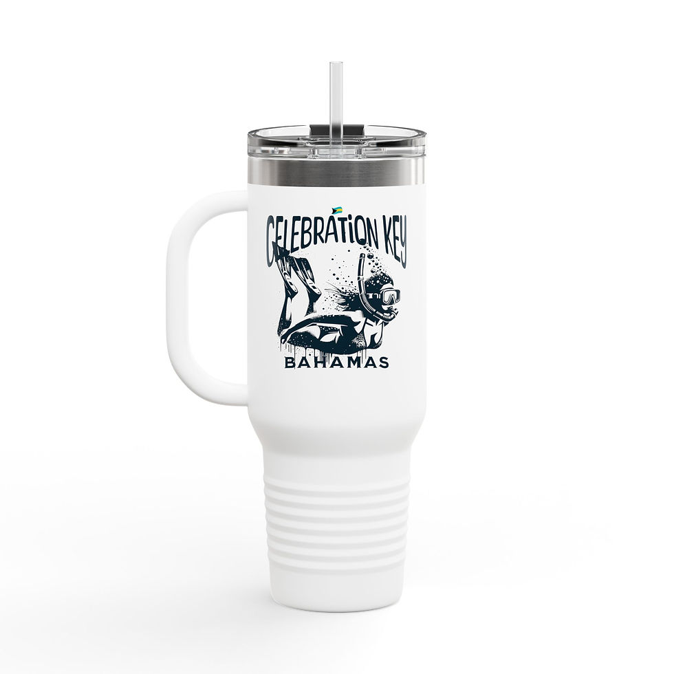 Thumbnail: Bahamas Souvenir Gift : Celebration Key Snorkeling Bahamas Tumbler Travel Mug