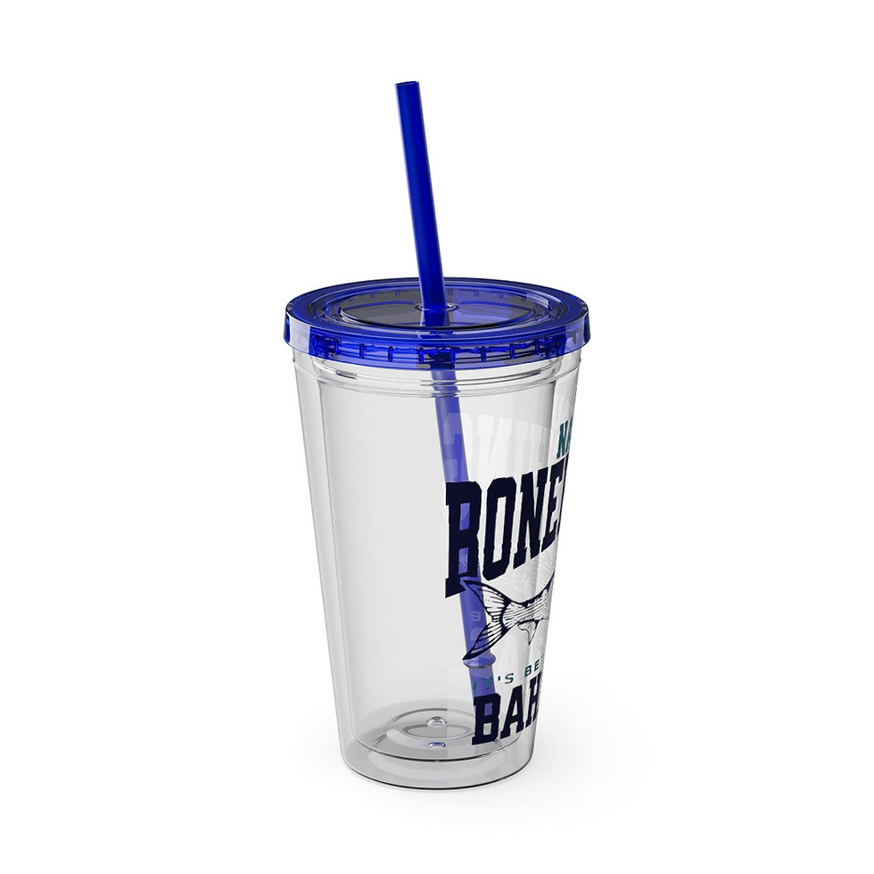 Thumbnail: Bahamas Souvenir Gift : Nassau Bonefishing Bonefish Bahamas Tumbler With Straw