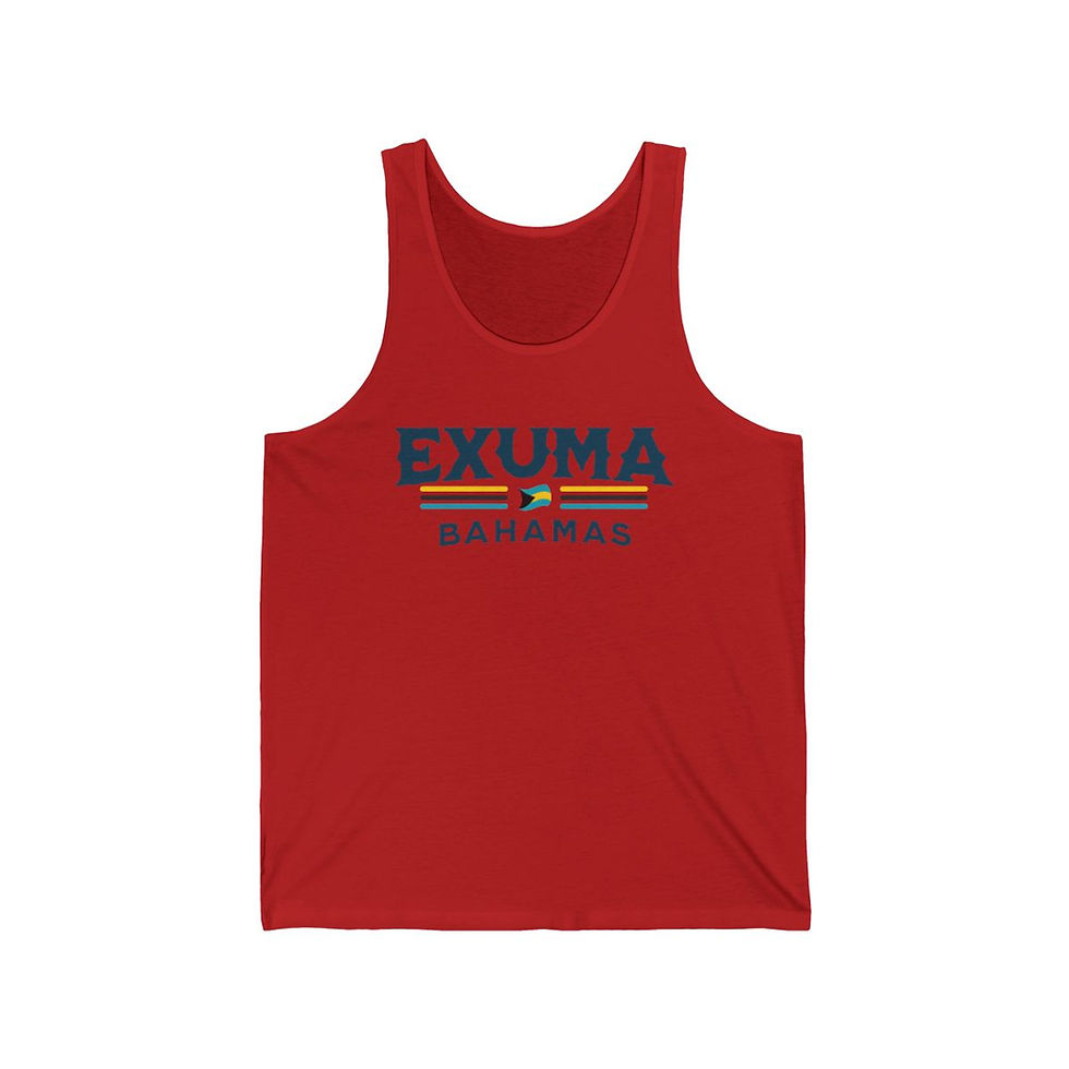 Thumbnail: Bahamas Souvenir Gift : Exuma Bahamas Flag Unisex Bahamas Tank Top