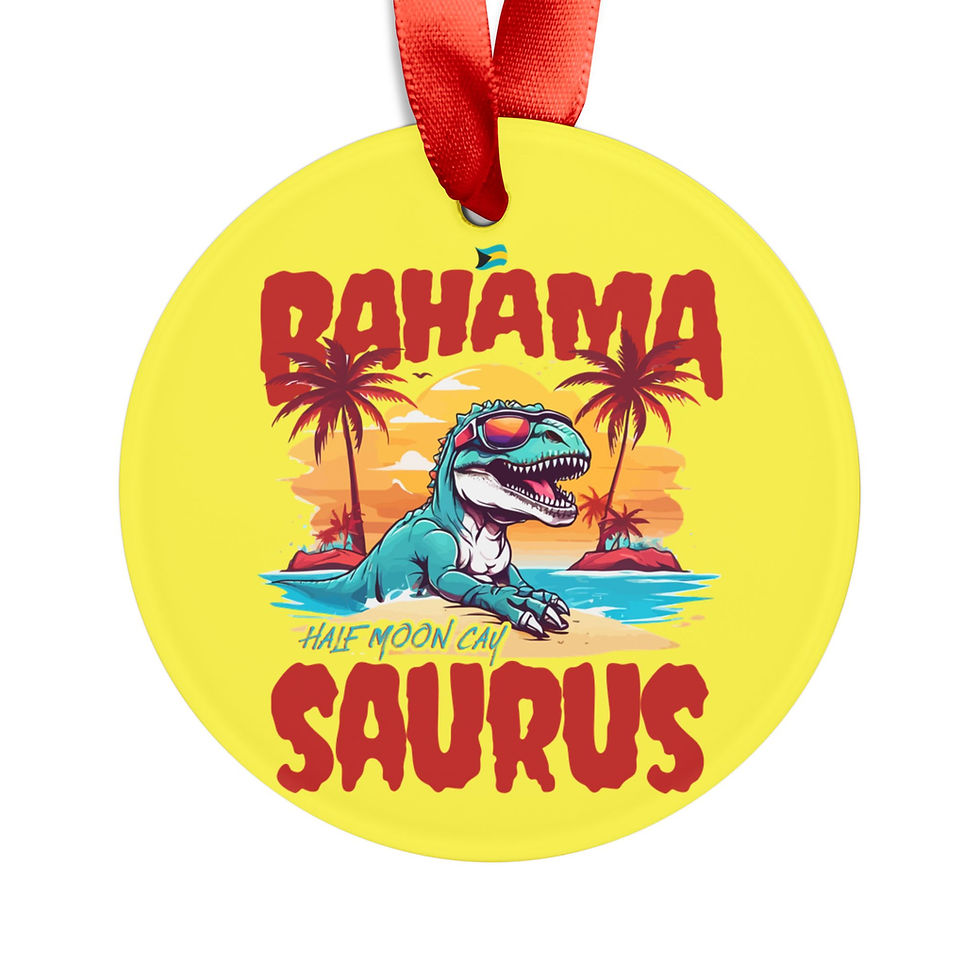 Thumbnail: Bahamas Souvenir Gift : Half Moon Cay Bahama Saurus T-Rex Bahamas Ornament