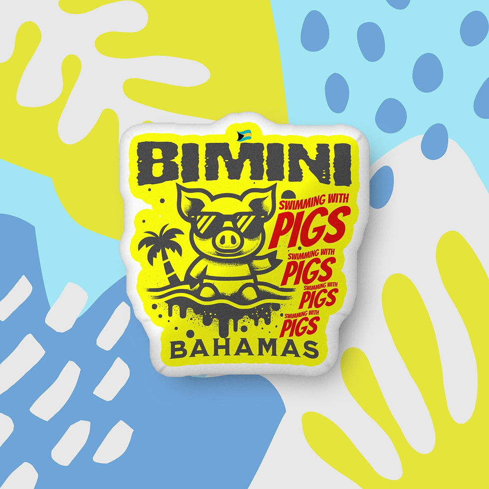 Thumbnail:  Bahamas Souvenir Gift : Bimini Bahamas Swimming Pigs Bahamas Pillow