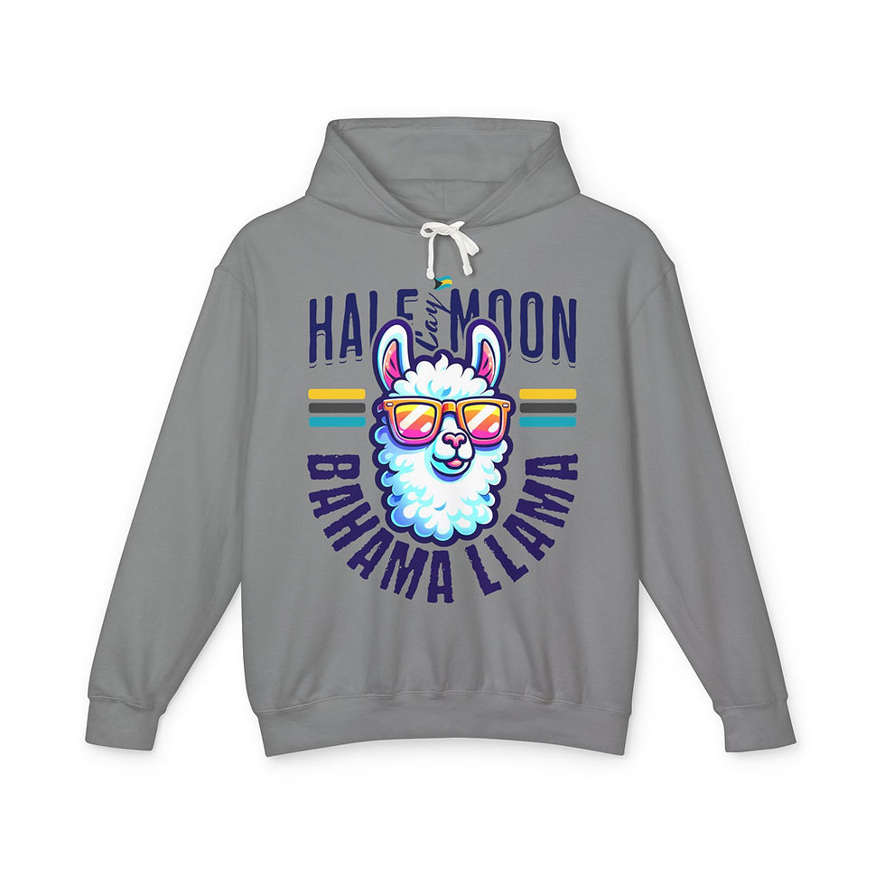 Thumbnail: Bahamas Souvenir Gift : Half Moon Cay Bahamas Bahama Llama Unisex Bahamas Hoodie