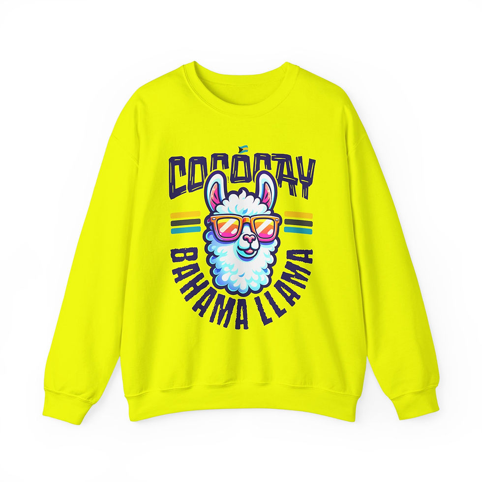 Thumbnail: Bahamas Souvenir Gift : CocoCay Bahama Llama Unisex Bahamas Sweatshirt