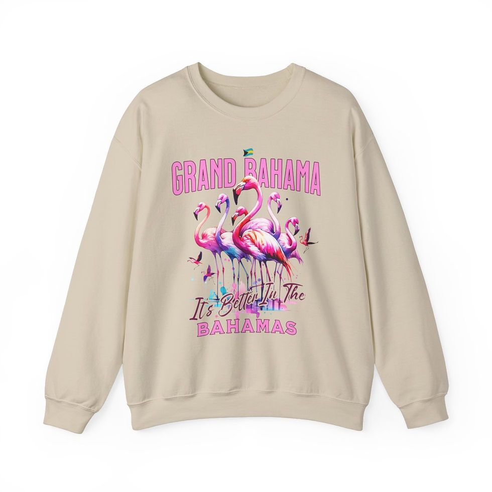 Thumbnail: Bahamas Souvenir Gift : Grand Bahama Bahamas Flamingo Unisex Bahamas Sweatshirt