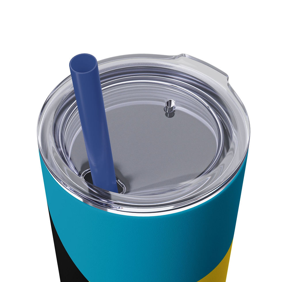 Thumbnail: Bahamas Flag : Bahamas Independence : Bahamas Tumbler with Straw, 20oz : Gift