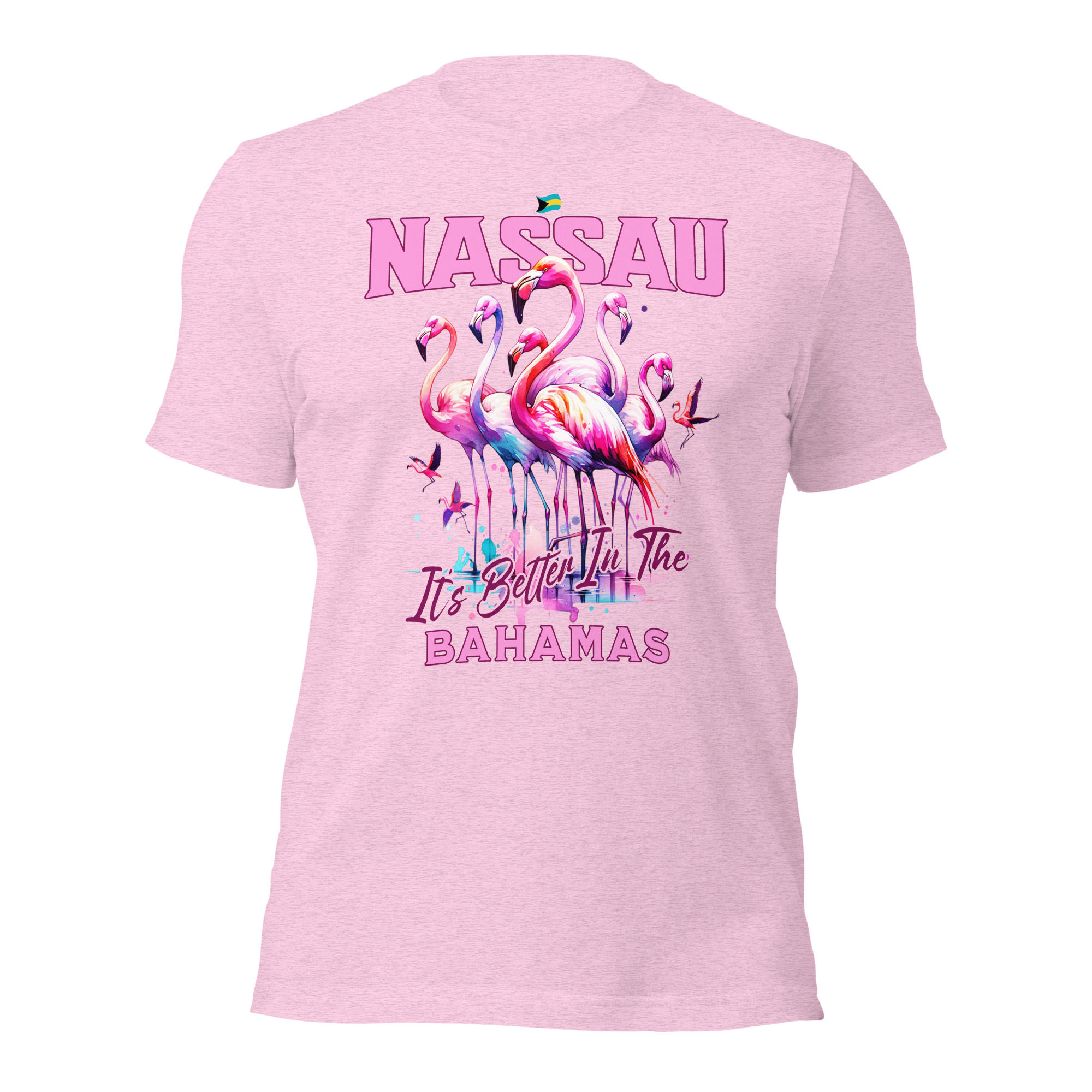 Bahamas Souvenir Gift : Nassau Bahamas Flamingo Unisex Bahamas Shirt