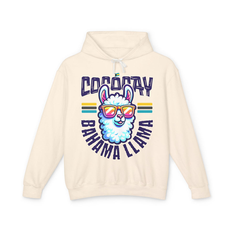 Thumbnail: Bahamas Souvenir Gift : CocoCay Bahamas Bahama Llama Unisex Bahamas Hoodie