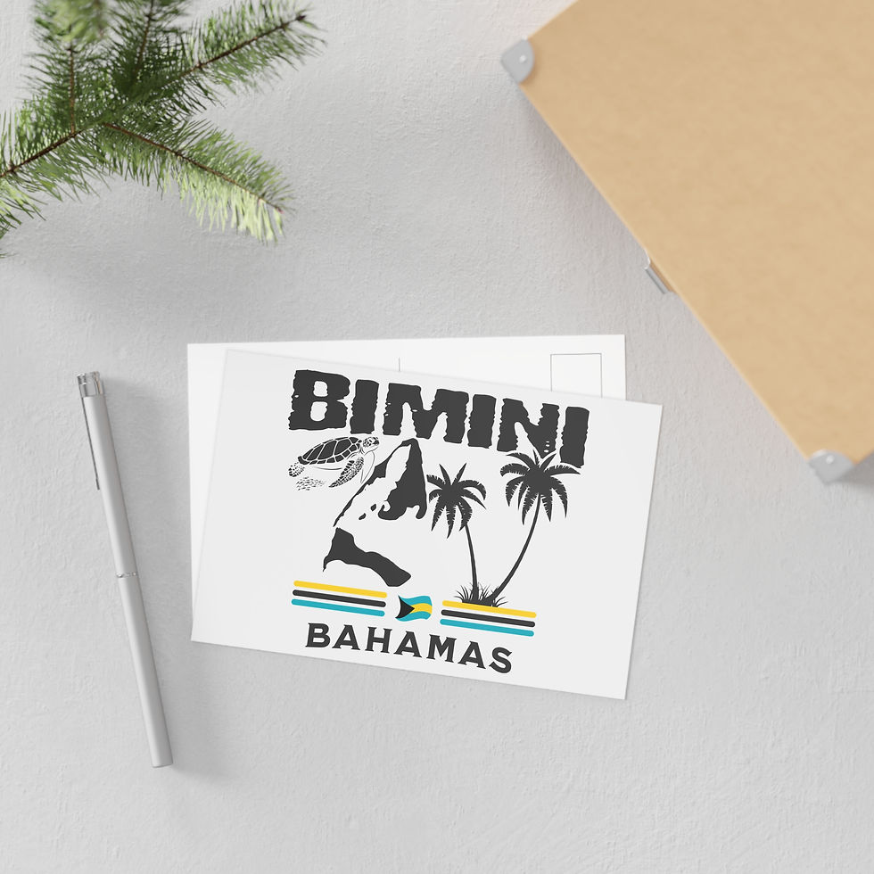 Thumbnail: Bahamas Postcard : Bimini Island Bahamas Flag : Bahamas Souvenir Gift