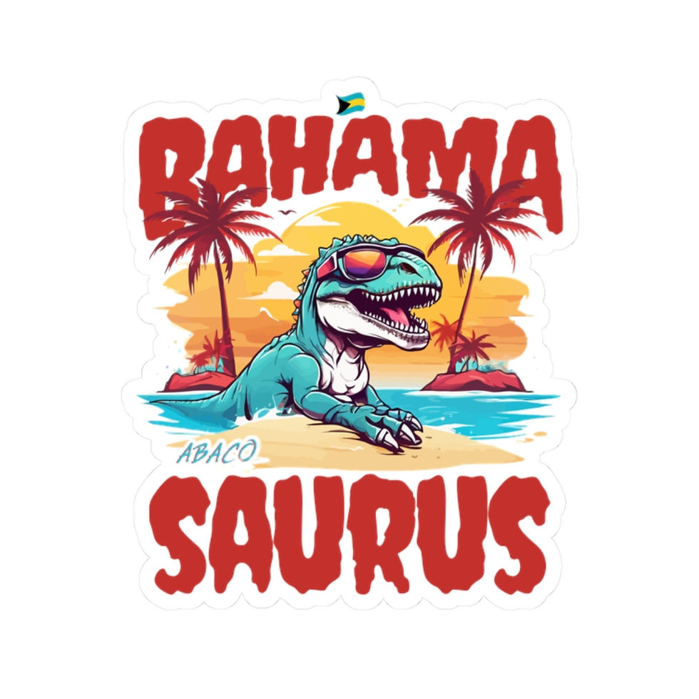 Thumbnail: Bahamas Souvenir Gift Abaco Bahamas Bahamasaurus T-Rex Bahamas Sticker