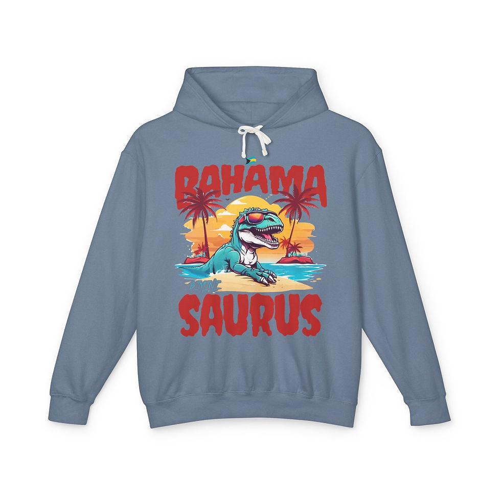 Thumbnail: Bahamas Souvenir Gift Bimini Bahamas Bahama Saurus T-Rex Unisex Bahamas Hoodie