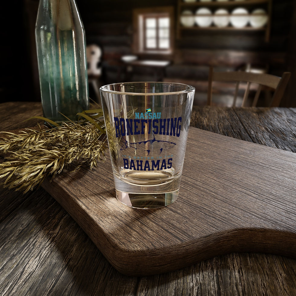 Thumbnail: Bahamas Souvenir Gift : Nassau Bahamas Bonefishing Bonefish Bahamas Shot Glass