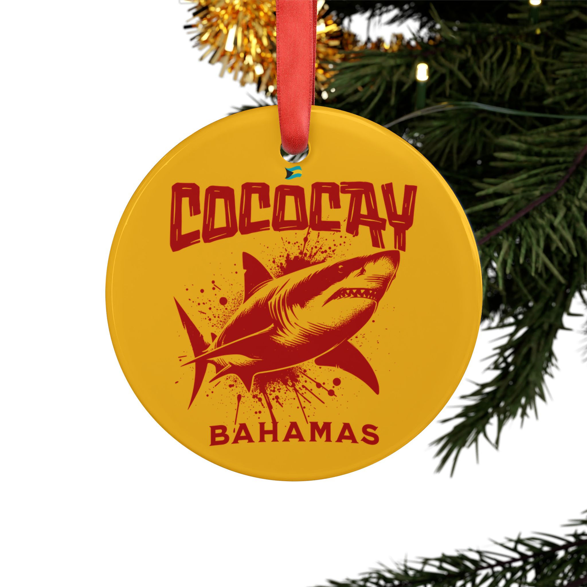 Bahamas Souvenir Gift : CocoCay Bahamas Shark Bahamas Ornament