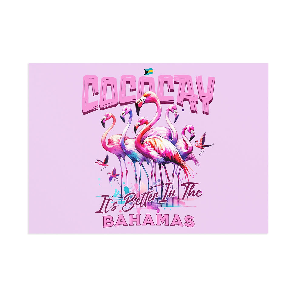 Thumbnail: Bahamas Postcard : CocoCay Bahamas Flamingo : Bahamas Souvenir Gift